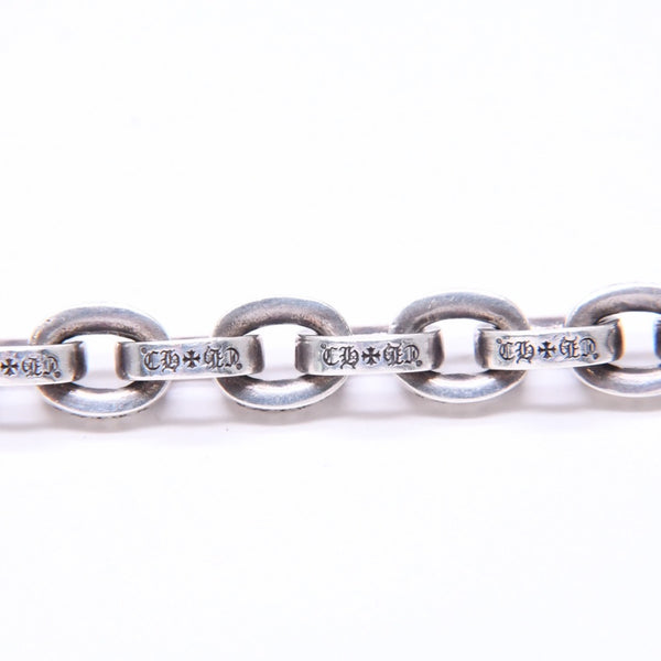 極美品 CHROME HEARTS クロムハーツ ラージ ペーパーチェーン ブレスレット 9インチ 重量約36.14g 全長約21cm シルバー925 中古 4a006288