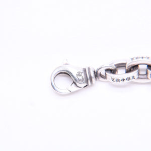 極美品 CHROME HEARTS クロムハーツ ラージ ペーパーチェーン ブレスレット 9インチ 重量約36.14g 全長約21cm シルバー925 中古 4a006288