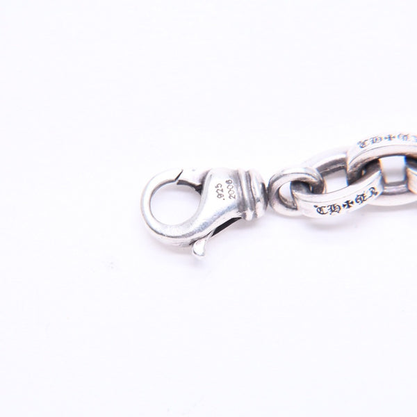 極美品 CHROME HEARTS クロムハーツ ラージ ペーパーチェーン ブレスレット 9インチ 重量約36.14g 全長約21cm シルバー925 中古 4a006288