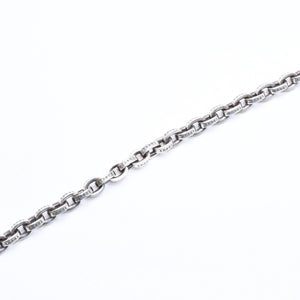 極美品 CHROME HEARTS クロムハーツ ラージ ペーパーチェーン ブレスレット 9インチ 重量約36.14g 全長約21cm シルバー925 中古 4a006288