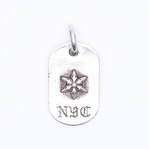 CHROME HEARTS クロムハーツ RAISED STAR DOGTAG NYC レイズドスター ドッグタグ ペンダントトップ NYC限定 重量11.11g 美品 中古 4a006270