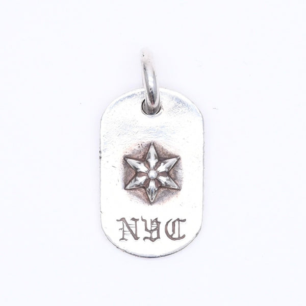 CHROME HEARTS クロムハーツ RAISED STAR DOGTAG NYC レイズドスター ドッグタグ ペンダントトップ NYC限定 重量11.11g 美品 中古 4a006270