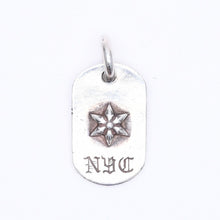 Load the image into the gallery viewer. CHROME HEARTS クロムハーツ RAISED STAR DOGTAG NYC レイズドスター ドッグタグ ペンダントトップ NYC限定 重量11.11g 美品 中古 4a006270