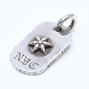 CHROME HEARTS クロムハーツ RAISED STAR DOGTAG NYC レイズドスター ドッグタグ ペンダントトップ NYC限定 重量11.11g 美品 中古 4a006270