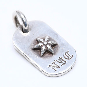 CHROME HEARTS クロムハーツ RAISED STAR DOGTAG NYC レイズドスター ドッグタグ ペンダントトップ NYC限定 重量11.11g 美品 中古 4a006270