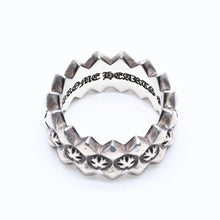 画像をギャラリービューアに読み込む, CHROME HEARTS クロムハーツ DOUBLE PYRAMID PLUS RING ダブルピラミッド プラス リング 重量10.19g サイズ14号 シルバー925 美品 中古 4a006267