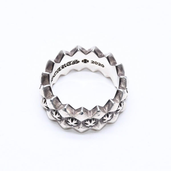 CHROME HEARTS クロムハーツ DOUBLE PYRAMID PLUS RING ダブルピラミッド プラス リング 重量10.19g サイズ14号 シルバー925 美品 中古 4a006267