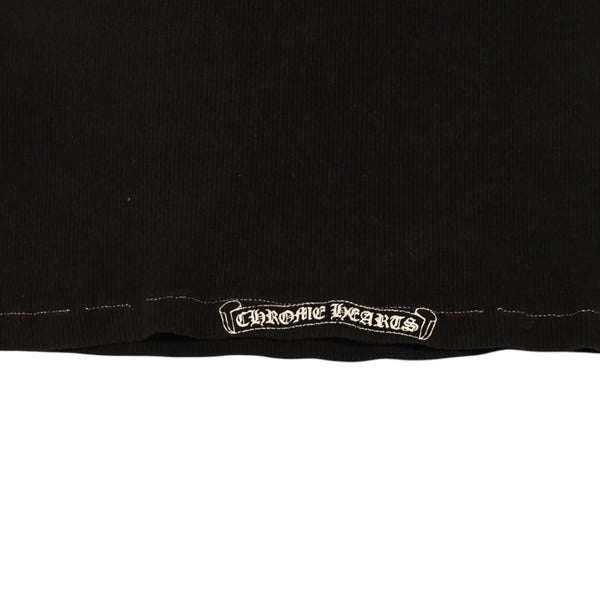 CHROME HEARTS クロムハーツ オールド タンクトップ サイズL CHクロス オールドイングリッシュ Tバー ブラック ホワイト 美品 中古 4a006271