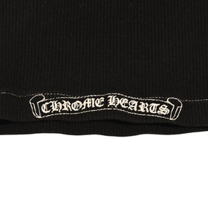CHROME HEARTS クロムハーツ オールド タンクトップ サイズL CHクロス オールドイングリッシュ Tバー ブラック ホワイト 美品 中古 4a006271