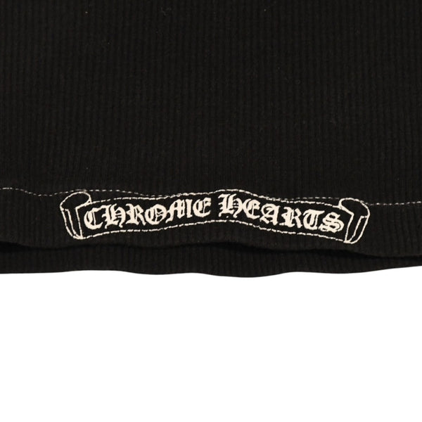 CHROME HEARTS クロムハーツ オールド タンクトップ サイズL CHクロス オールドイングリッシュ Tバー ブラック ホワイト 美品 中古 4a006271