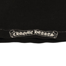 Load the image into the gallery viewer. CHROME HEARTS クロムハーツ オールド タンクトップ サイズL CHクロス オールドイングリッシュ Tバー ブラック ホワイト 美品 中古 4a006271