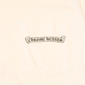 CHROME HEARTS クロムハーツ 半袖Tシャツ サイズS フレアニー BSフレア CHプラス ヴァインダガー ホワイト ブラック 美品 中古 4a006282