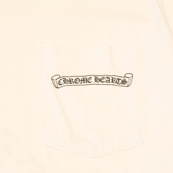 CHROME HEARTS クロムハーツ 半袖Tシャツ サイズS フレアニー BSフレア CHプラス ヴァインダガー ホワイト ブラック 美品 中古 4a006282