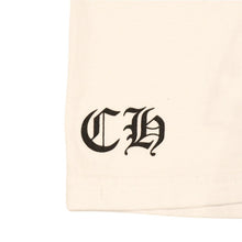 Load the image into the gallery viewer. CHROME HEARTS クロムハーツ 半袖Tシャツ サイズS フレアニー BSフレア CHプラス ヴァインダガー ホワイト ブラック 美品 中古 4a006282