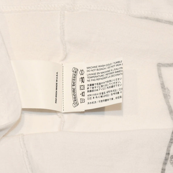 CHROME HEARTS クロムハーツ 半袖Tシャツ サイズS フレアニー BSフレア CHプラス ヴァインダガー ホワイト ブラック 美品 中古 4a006282