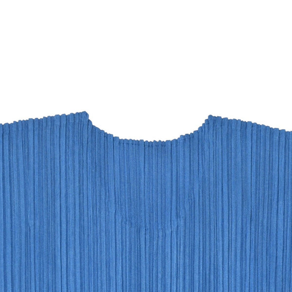 極美品 ISSEI MIYAKE イッセイミヤケ PLEATS PLEASE プリーツプリーズ トップス 半袖 ブルー サイズ4 中古 4a006118