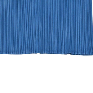 極美品 ISSEI MIYAKE イッセイミヤケ PLEATS PLEASE プリーツプリーズ トップス 半袖 ブルー サイズ4 中古 4a006118