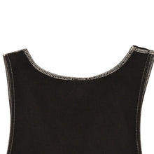 Load the image into the gallery viewer. CHROME HEARTS クロムハーツ オールド タンクトップ サイズL CHクロス オールドイングリッシュ Tバー ブラック ホワイト 美品 中古 4a006271