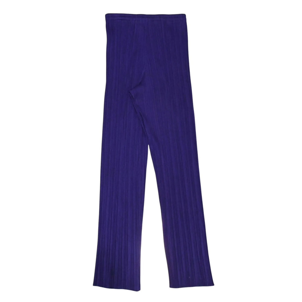 極美品 ISSEI MIYAKE イッセイミヤケ PLEATS PLEASE プリーツプリーズ パンツ ボトムス パープル 中古 4a006116