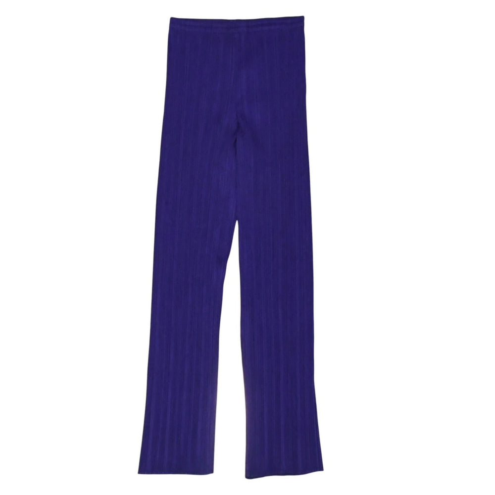 極美品 ISSEI MIYAKE イッセイミヤケ PLEATS PLEASE プリーツプリーズ パンツ ボトムス パープル 中古 4a006116