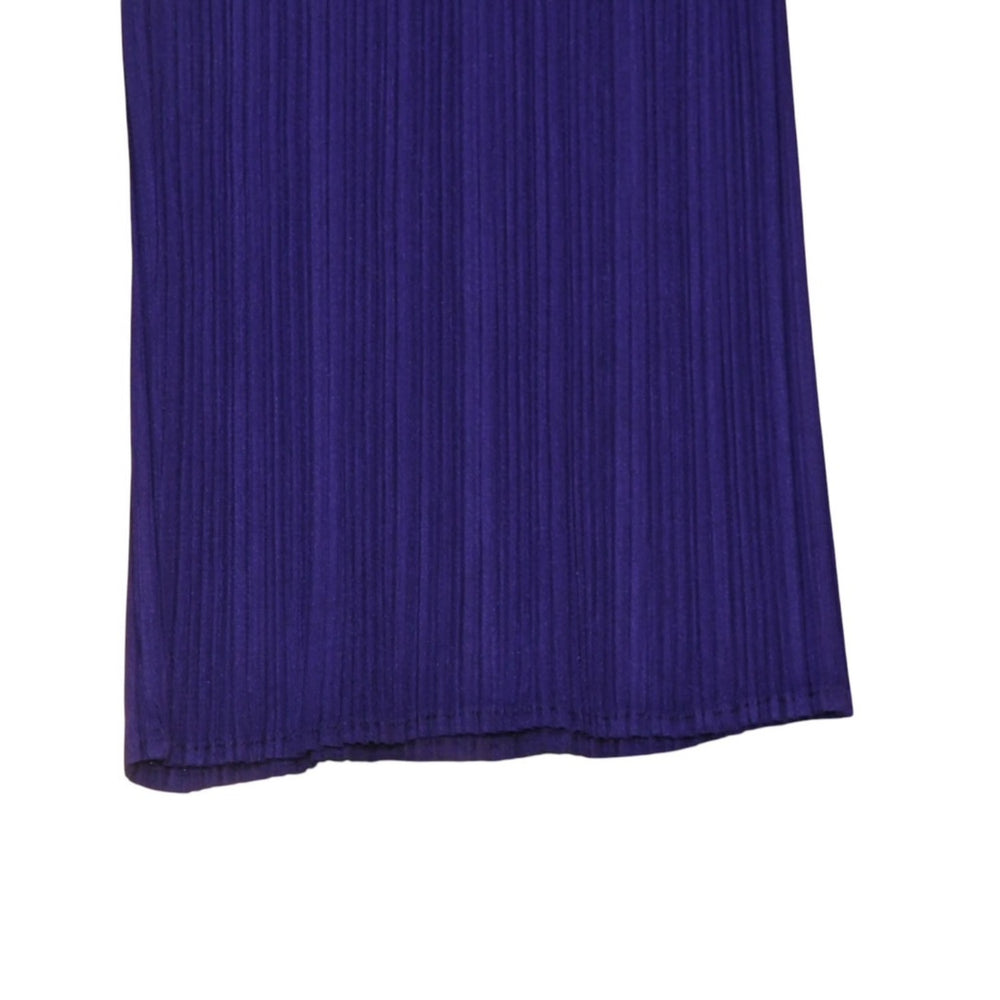 極美品 ISSEI MIYAKE イッセイミヤケ PLEATS PLEASE プリーツプリーズ パンツ ボトムス パープル 中古 4a006116