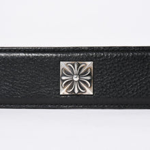 画像をギャラリービューアに読み込む, 極美品 CHROME HEARTS クロムハーツ PYRAMID PLS STUDS ゼロピラミッド ベルトストラップ サイズ32 レザー シルバー925 中古 4a006273