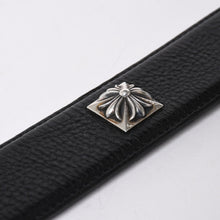 画像をギャラリービューアに読み込む, 極美品 CHROME HEARTS クロムハーツ PYRAMID PLS STUDS ゼロピラミッド ベルトストラップ サイズ32 レザー シルバー925 中古 4a006273