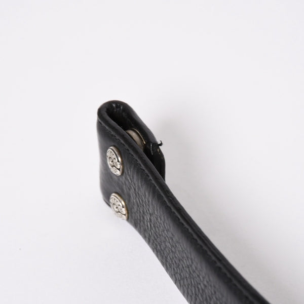 極美品 CHROME HEARTS クロムハーツ PYRAMID PLS STUDS ゼロピラミッド ベルトストラップ サイズ32 レザー シルバー925 中古 4a006273