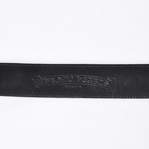 極美品 CHROME HEARTS クロムハーツ PYRAMID PLS STUDS ゼロピラミッド ベルトストラップ サイズ32 レザー シルバー925 中古 4a006273