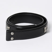 画像をギャラリービューアに読み込む, 極美品 CHROME HEARTS クロムハーツ PYRAMID PLS STUDS ゼロピラミッド ベルトストラップ サイズ32 レザー シルバー925 中古 4a006273
