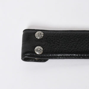 極美品 CHROME HEARTS クロムハーツ PYRAMID PLS STUDS ゼロピラミッド ベルトストラップ サイズ32 レザー シルバー925 中古 4a006273