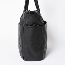 画像をギャラリービューアに読み込む, 極美品 CHROME HEARTS クロムハーツ TOTE 4 POCKET 4ポケット レザートートバッグ CHクロスパッチ 4パッチ ダガー ブラック 中古 4a006275