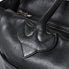 画像をギャラリービューアに読み込む, 極美品 CHROME HEARTS クロムハーツ TOTE 4 POCKET 4ポケット レザートートバッグ CHクロスパッチ 4パッチ ダガー ブラック 中古 4a006275