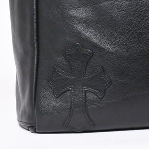 極美品 CHROME HEARTS クロムハーツ TOTE 4 POCKET 4ポケット レザートートバッグ CHクロスパッチ 4パッチ ダガー ブラック 中古 4a006275