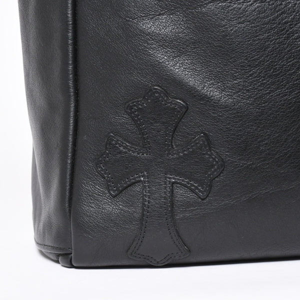 極美品 CHROME HEARTS クロムハーツ TOTE 4 POCKET 4ポケット レザートートバッグ CHクロスパッチ 4パッチ ダガー ブラック 中古 4a006275