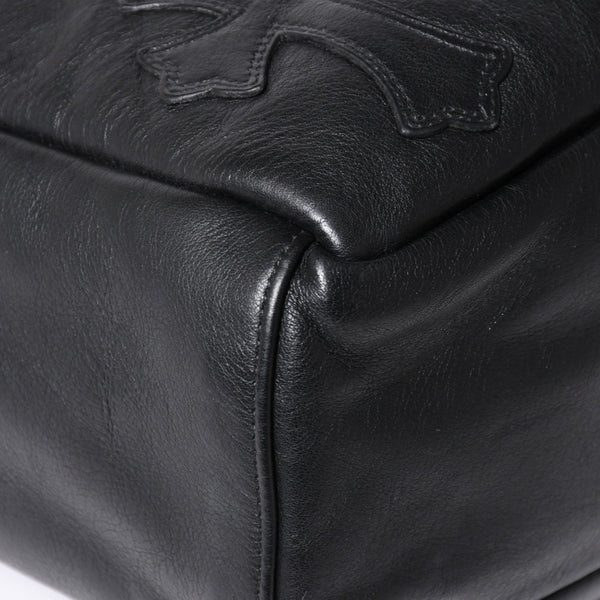極美品 CHROME HEARTS クロムハーツ TOTE 4 POCKET 4ポケット レザートートバッグ CHクロスパッチ 4パッチ ダガー ブラック 中古 4a006275