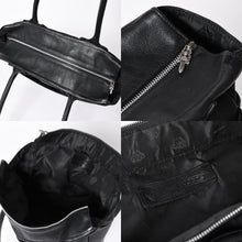 画像をギャラリービューアに読み込む, 極美品 CHROME HEARTS クロムハーツ TOTE 4 POCKET 4ポケット レザートートバッグ CHクロスパッチ 4パッチ ダガー ブラック 中古 4a006275