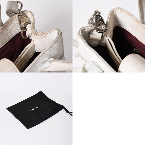 CHANEL シャネル ネオ エグゼクティブ トート スモール ハンドバッグ 2WAY A69929 ココマーク キャビアスキン シルバー金具 良品 中古 4a006135