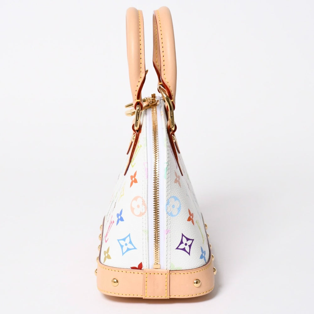 新品未使用品 LOUIS VUITTON ルイヴィトン 村上隆 アルマBB M13078 ハンドバッグ モノグラムマルチカラー ホワイト 中古 4a006112