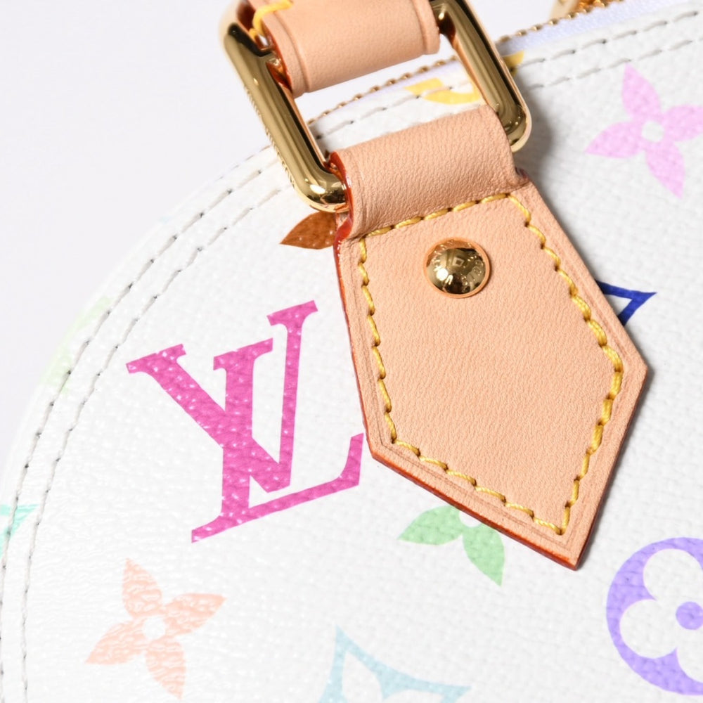 新品未使用品 LOUIS VUITTON ルイヴィトン 村上隆 アルマBB M13078 ハンドバッグ モノグラムマルチカラー ホワイト 中古 4a006112