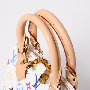新品未使用品 LOUIS VUITTON ルイヴィトン 村上隆 アルマBB M13078 ハンドバッグ モノグラムマルチカラー ホワイト 中古 4a006112