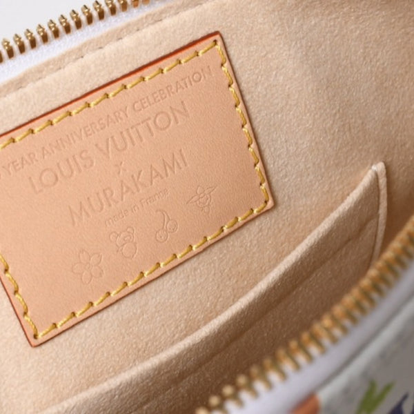 新品未使用品 LOUIS VUITTON ルイヴィトン 村上隆 アルマBB M13078 ハンドバッグ モノグラムマルチカラー ホワイト 中古 4a006112