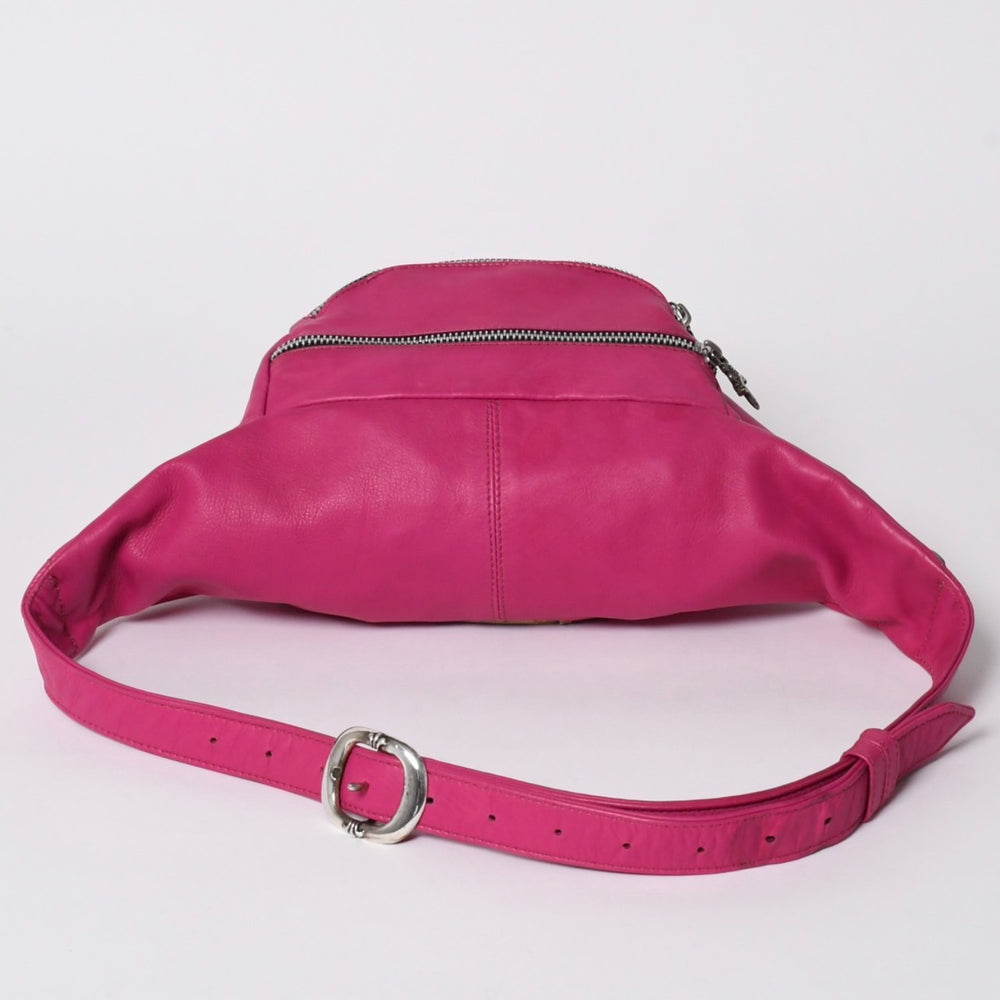 極美品 CHROME HEARTS クロムハーツ #1 SNAT PACK #1スナットパック ボディバッグ ダガー ガンスリンガー ピンク シルバー925 中古 4a006162