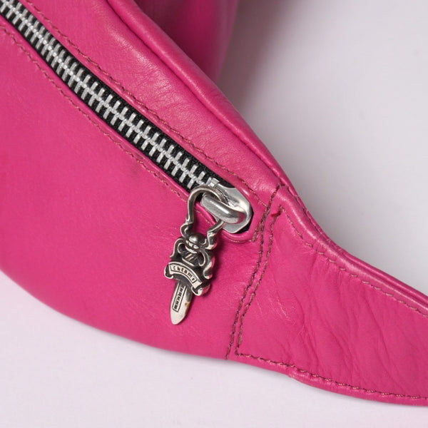 極美品 CHROME HEARTS クロムハーツ #1 SNAT PACK #1スナットパック ボディバッグ ダガー ガンスリンガー ピンク シルバー925 中古 4a006162