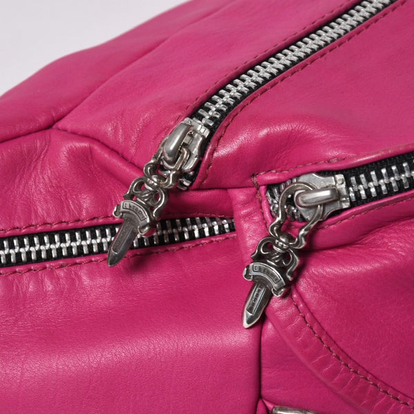 極美品 CHROME HEARTS クロムハーツ #1 SNAT PACK #1スナットパック ボディバッグ ダガー ガンスリンガー ピンク シルバー925 中古 4a006162