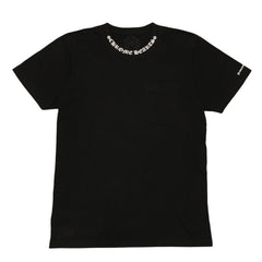 CHROME HEARTS クロムハーツ 半袖Tシャツ サイズM オールドイングリッシュ ネックロゴ スクロールラベル ブラック 美品 中古 4a006278