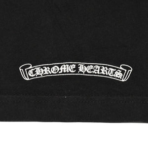 CHROME HEARTS クロムハーツ 半袖Tシャツ サイズM オールドイングリッシュ ネックロゴ スクロールラベル ブラック 美品 中古 4a006278