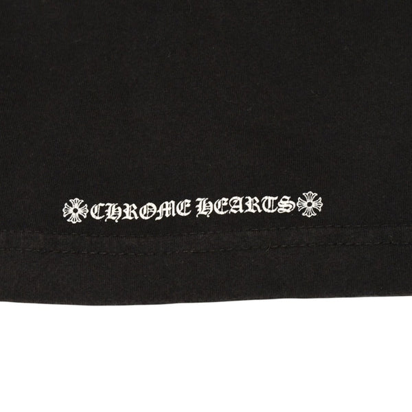 CHROME HEARTS クロムハーツ 半袖Tシャツ サイズM オールドイングリッシュ ネックロゴ スクロールラベル ブラック 美品 中古 4a006278