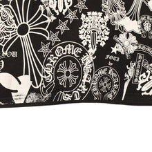 画像をギャラリービューアに読み込む, CHROME HEARTS クロムハーツ 総柄半袖Tシャツ サイズS FOTI オールオーバープリント ブラック ホワイト 美品 中古 4a006284