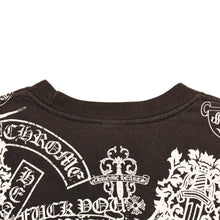 画像をギャラリービューアに読み込む, CHROME HEARTS クロムハーツ 総柄半袖Tシャツ サイズS FOTI オールオーバープリント ブラック ホワイト 美品 中古 4a006284